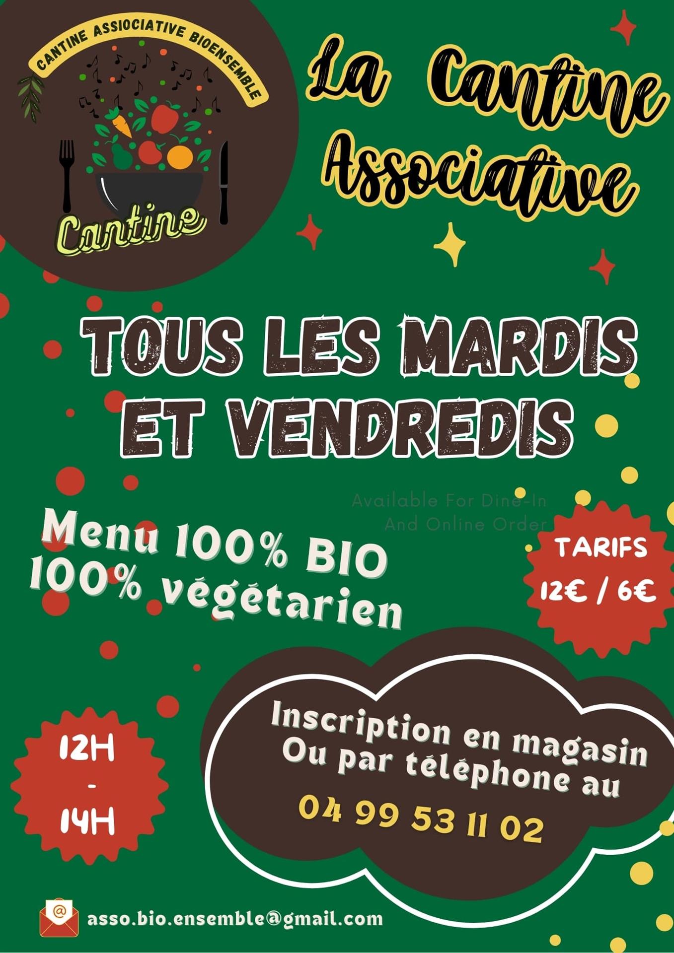 La Cantine associative du Vendredi de BioEnsemble 😃