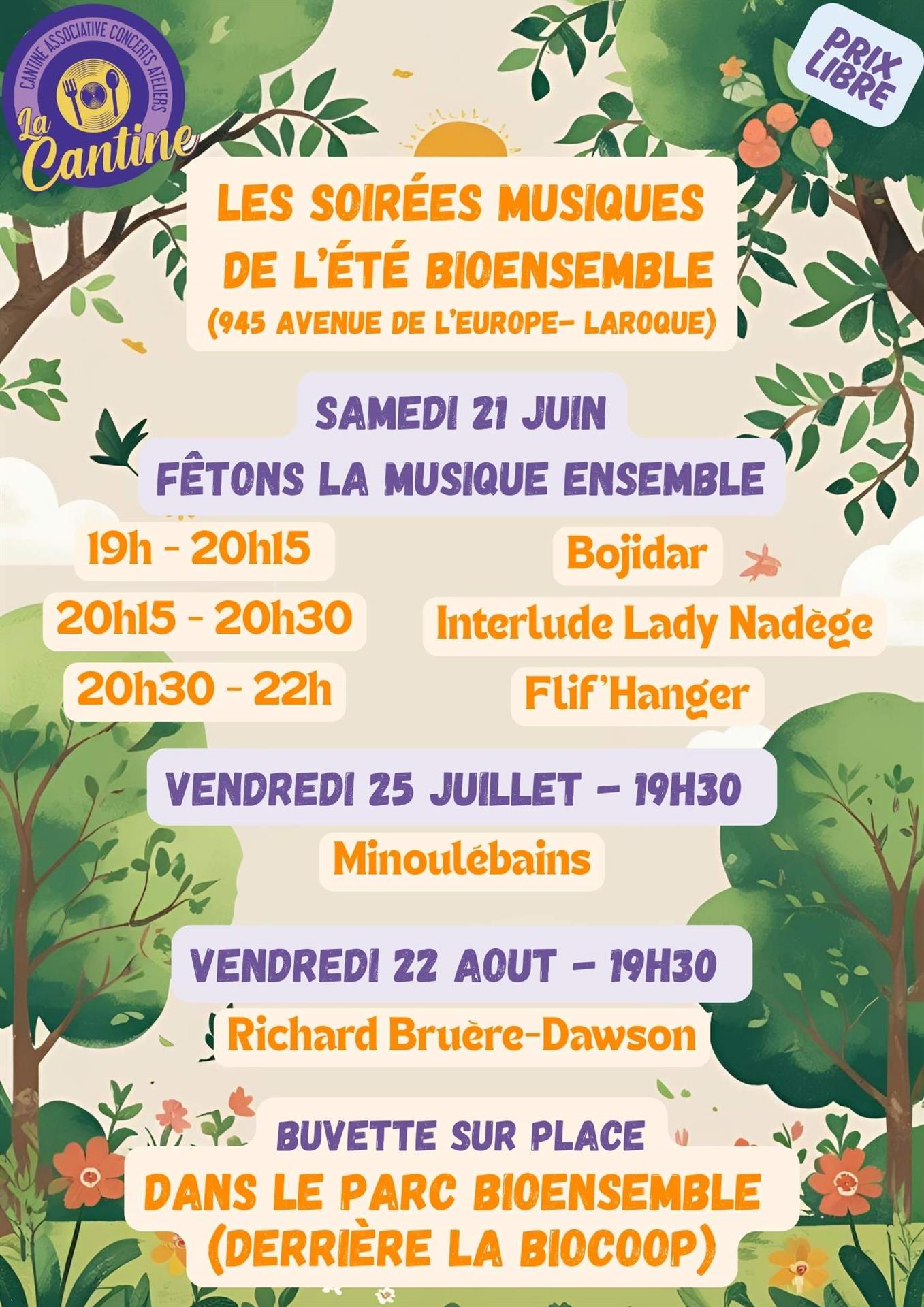 Les soirées BioEnsemble de l'été 2025