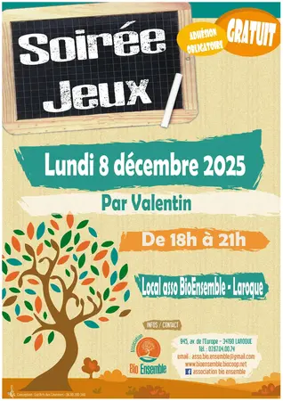 Soirée jeux avec Valentin