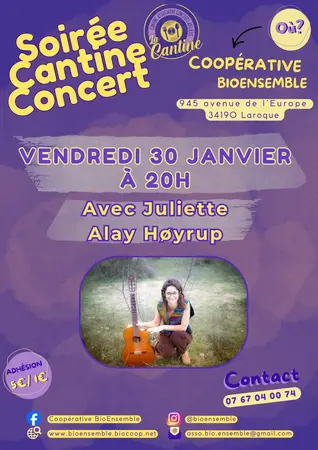 La Cantine - Concert de BioEnsemble avec Juliette